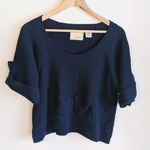 Navy blue Anthropologie sweater by Guinevere